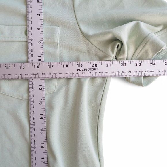 Quicksilver Vintage Y2K Collared Button-up SS Shirt Mint Green Men's Small (S) - Picture 7 of 8